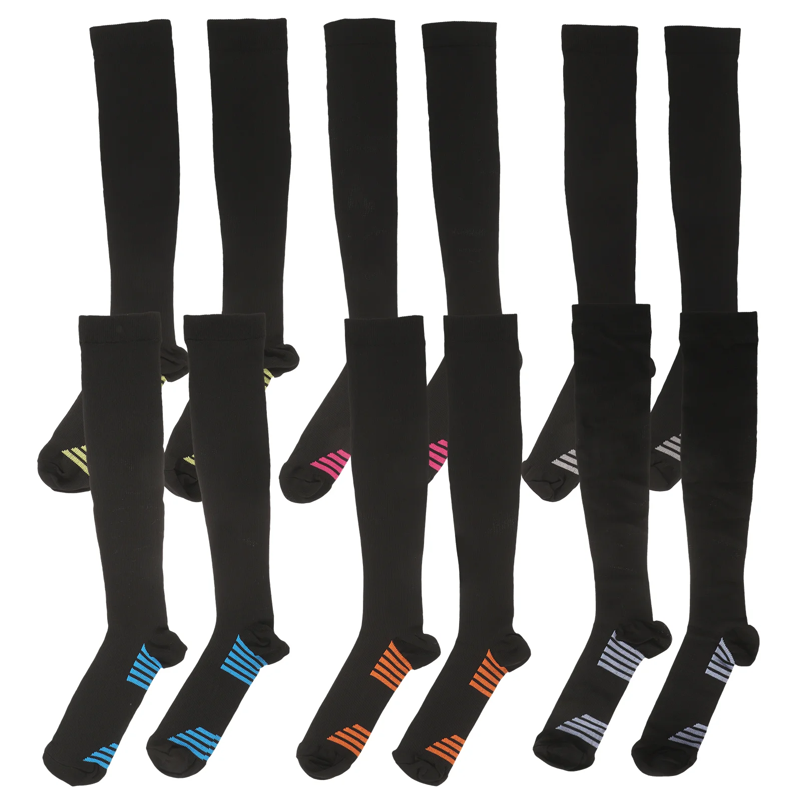 

6 Pairs Sports Socks Warm for Outdoor Hockey Skate Winter Running Nylon Fitness