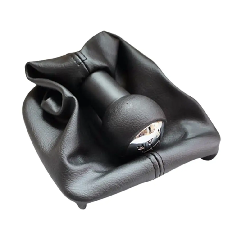 Car Styling 5 Speed Gear Shift Stick Leather Gaitor Gaiter Knob Cover Dirt-proof Anti-dust Supplies For PEUGEOT 207 307 CC 308