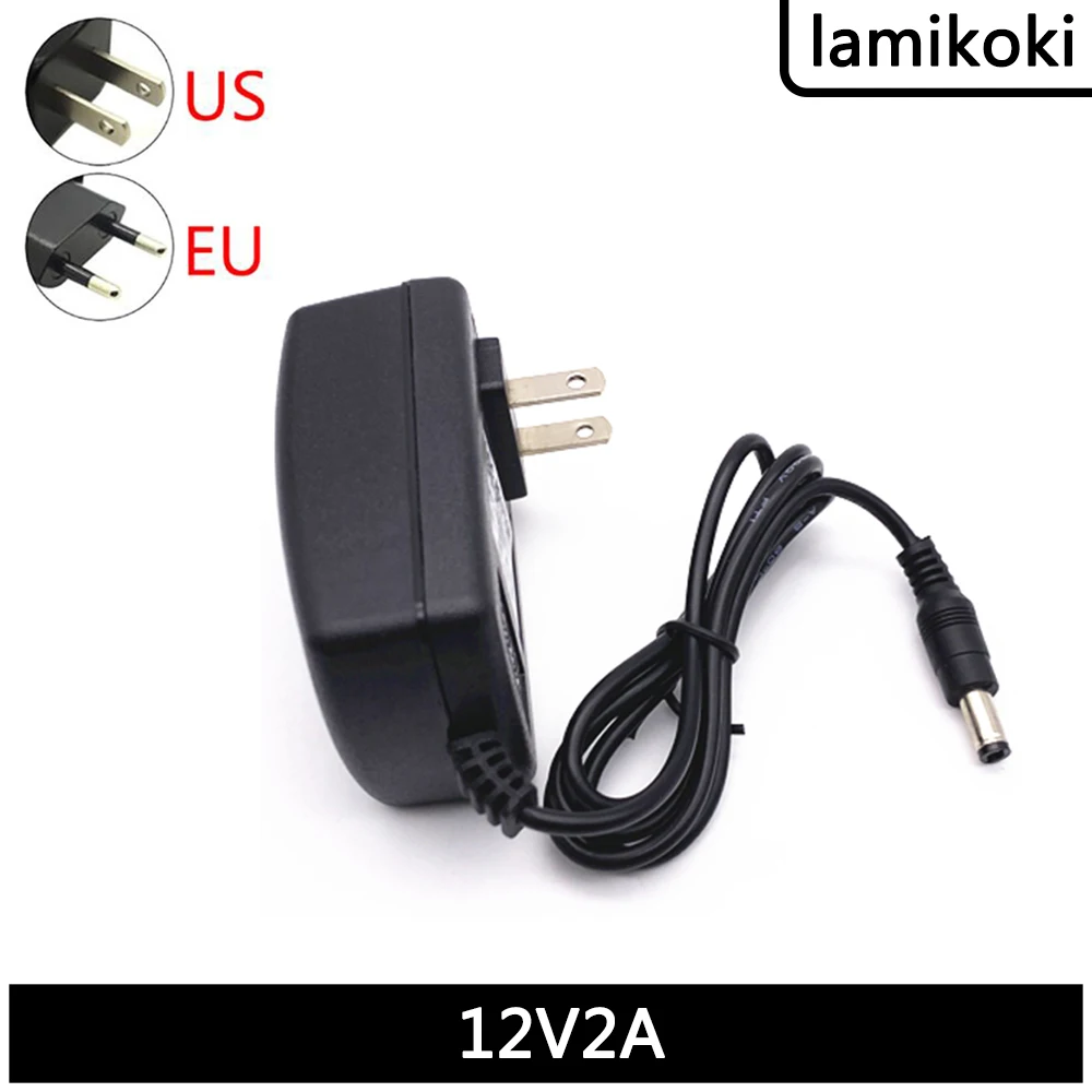 Universal Police Guard DVR Power Adapter 12V 2A Surveillance Video Recorder Charging Cable