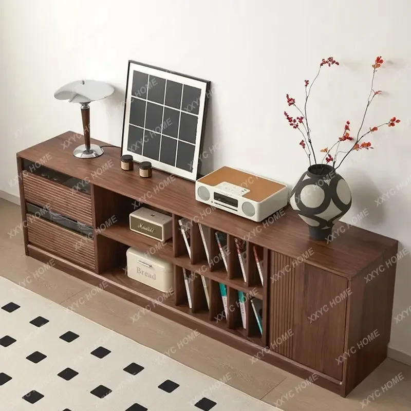 

Тумба под телевизор из черного ореха для гостиной, напольный шкаф для дома