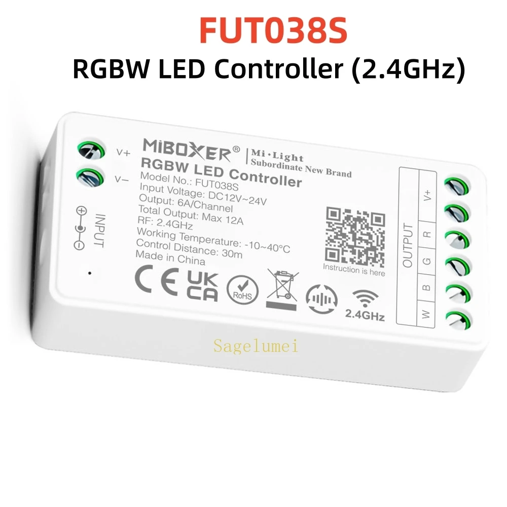 MiBoxer LED Controller FUT035S FUT036S FUT037S FUT038S FUT039S per CCT /Single Color /RGB /RGBW/RGB + CCT Strip Light DC12V ~ 24V