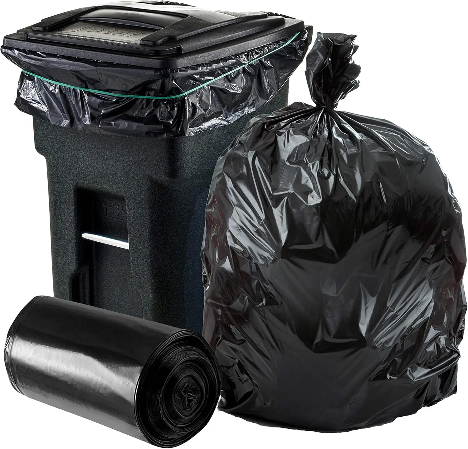 

1.2 Mil │ Black Heavy Duty Garbage Bags │ Rolls │ 50” x 60” (100 Count)