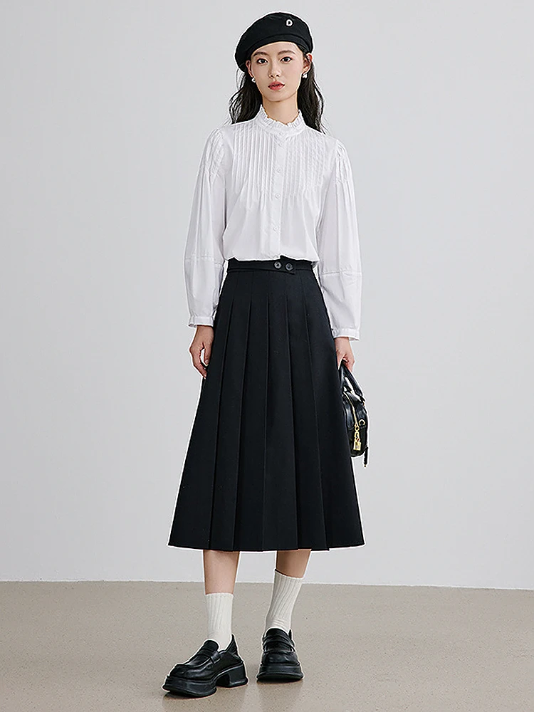 

Новая весенняя свободная простая рубашка YCS32402209 для женщин, повседневная, с длинным рукавом, на пуговицах, однотонная, теплая, из смесового вискозного волокна Lenzing