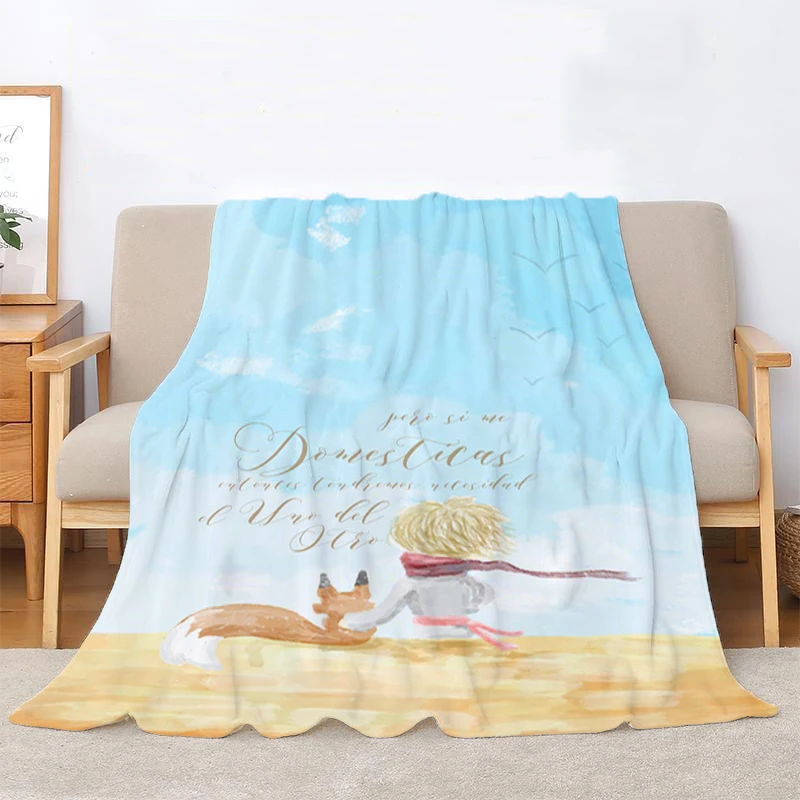 Hairy Blanket for Decorative Sofa The Little Prince Bedroom Decoration Fluffy Soft Blankets Bedspread Bed Throw Fleece Custom