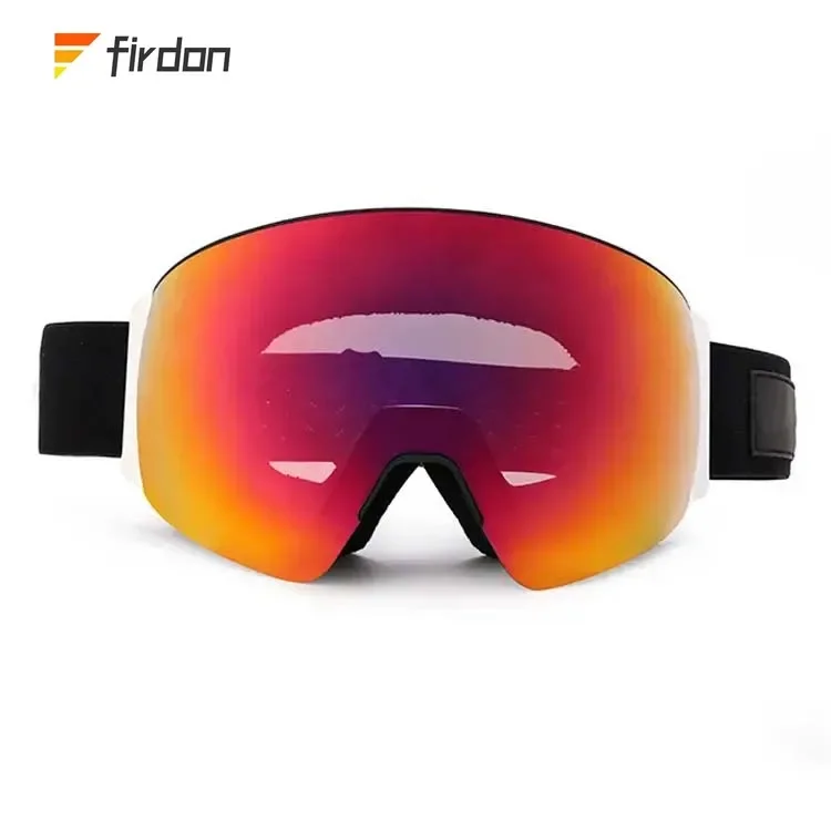 Custom UV400 Antifog Polarized Snow Goggles Factory Fashion Ski Accessories with Magnetic Feature