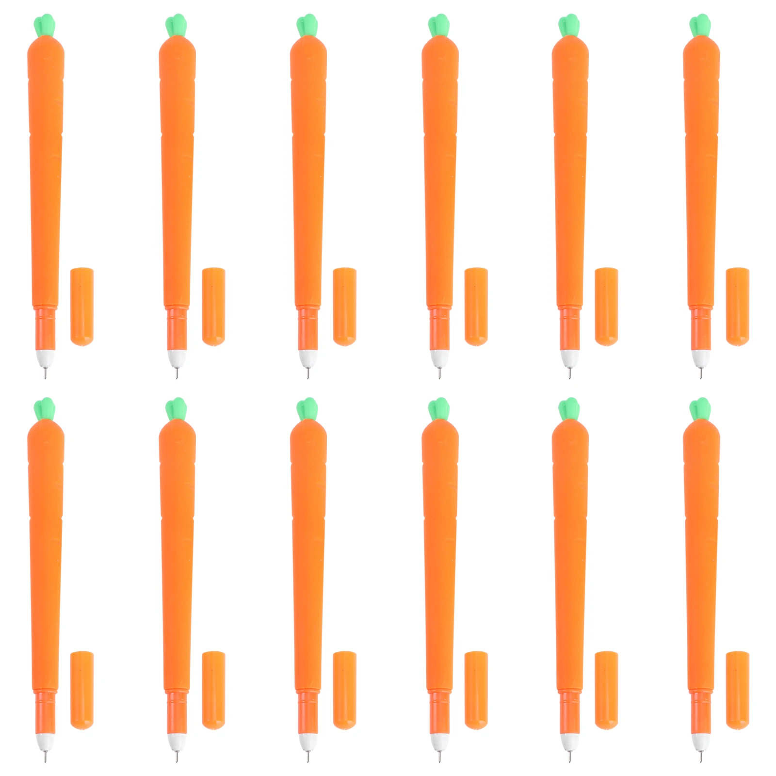 

12 Pack Soft Stationery Cute School Supplies Carrot Pen Cartoon Pens for Kids Luxury