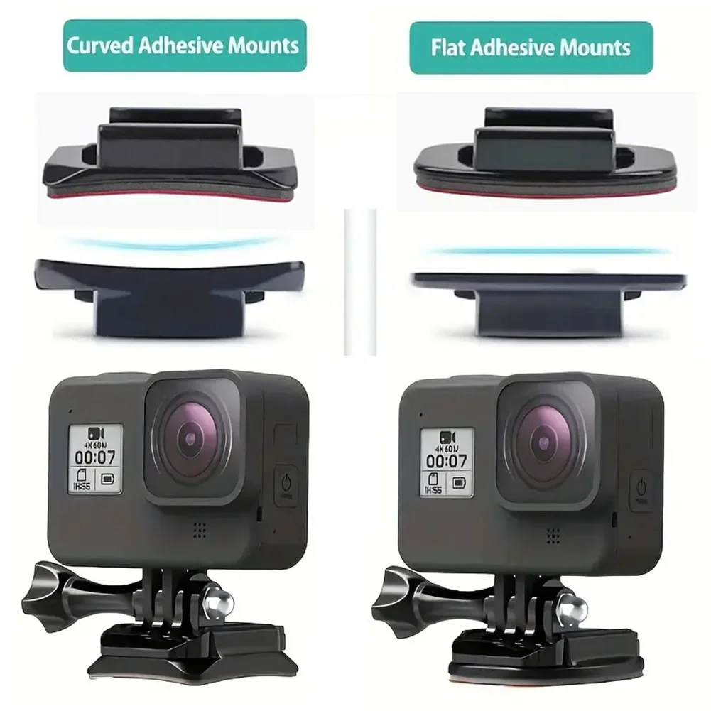 Zubehör-Set für Action-Kamera Schnellverschluss-Stativadapter Montagebasis für Gopro Insta360 AKASO SJCAM DJI Action-Zubehör – Detail 4