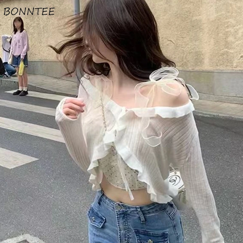 Cardigan Women Slim Gentle Girlish Streetwear Ins Hot Sale Sun-proof Summer Cool Feminino Ulzzang Students Stylish Young Sexy