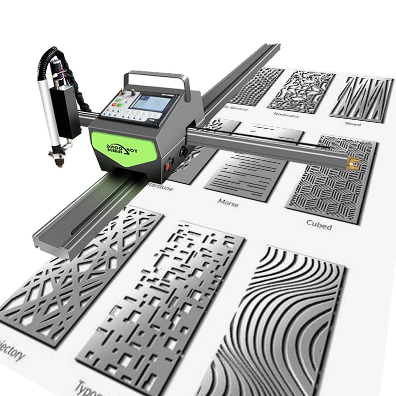 1000x1000 mm Portable CNC plasma and flame cutting machine dual use dxf files automatic torch heigh control pantograph cross bow