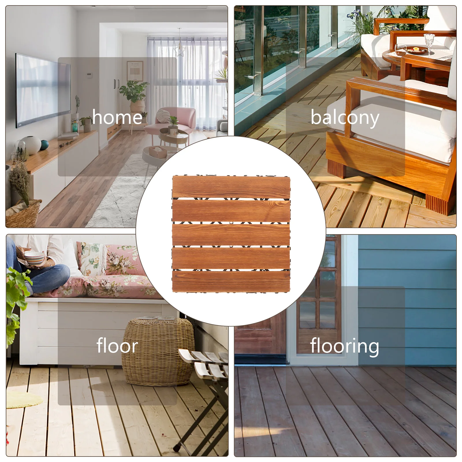 

Anticorrosive Wood Tiles Interlocking Decking Interlocking Tiles Outdoor Garden Balcony Patio Waterproof Flooring Tile