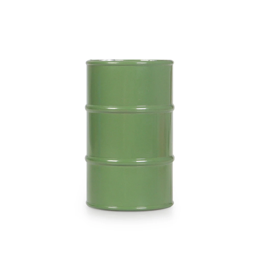 RCTOYFUN 1× Mini Tamburo Olio di Simulazione di Metallo Verde Per 1/10 RC Tracked Car Asse SCX10 90047 TamiyaI CC01 D90 D110 TF2 Traxxas TRX4