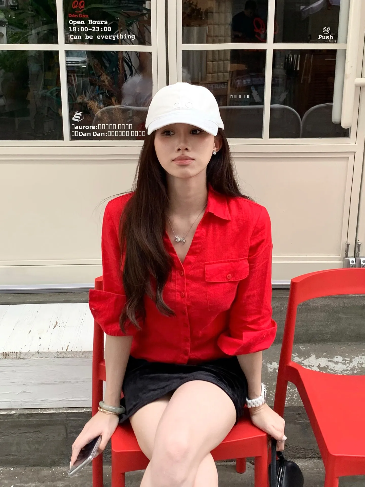 

Loqianjin Women's Linen irt with Waist-Cinching Tie-Belt Medium-Sve V-Ne ort Top French Sle Breathable Skin-Friendly