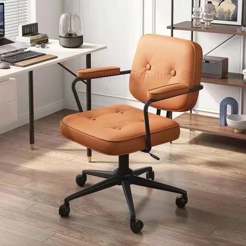 

New Office Chair Lift Swivel Chair Home Computer Study Simple Backrest Seat Bedroom Dormitory Chair Armchair steel frame