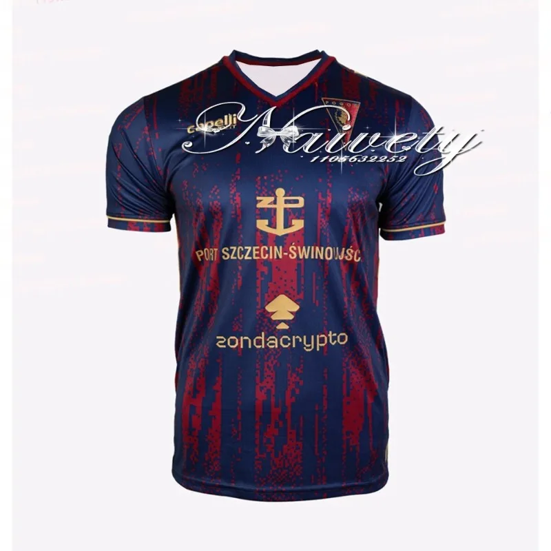 

2026NewPolish Fan Football Pogo Ń Szczecin Jersey Men's QuickDrying Polish Football Jersey T-shirt KID Football Children'sJersey