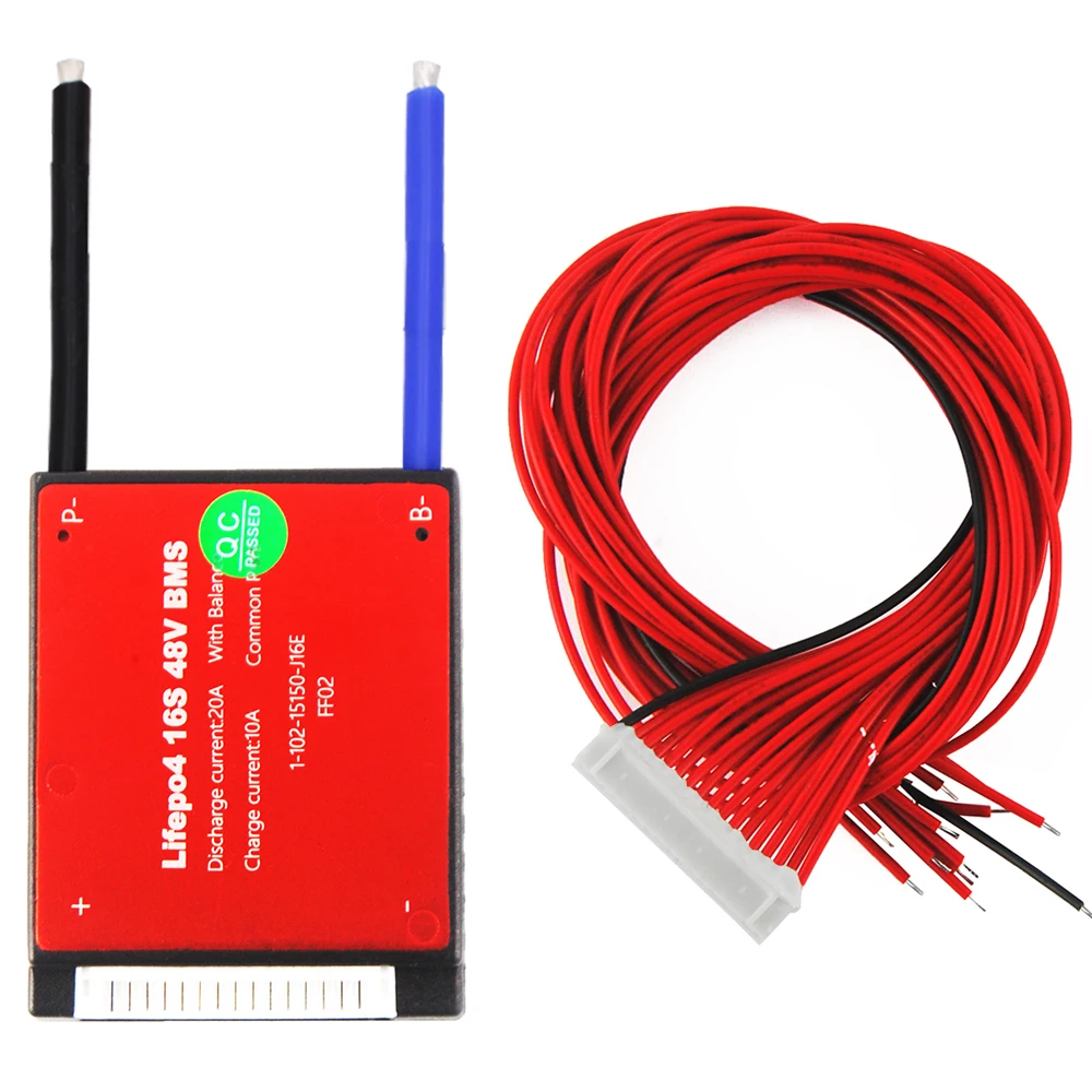16s 48v 20A防水bms Lifepo4バッテリー3.2v 18650 32700バッテリー保護リチウム電池パック