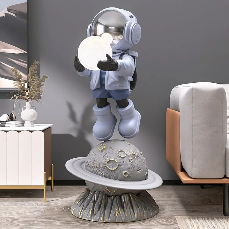 Large Modern Astronaut Sculpture Home Decor for Living Room Office Hallway Decoration Ornaments Space Explorer Floor Sculpture