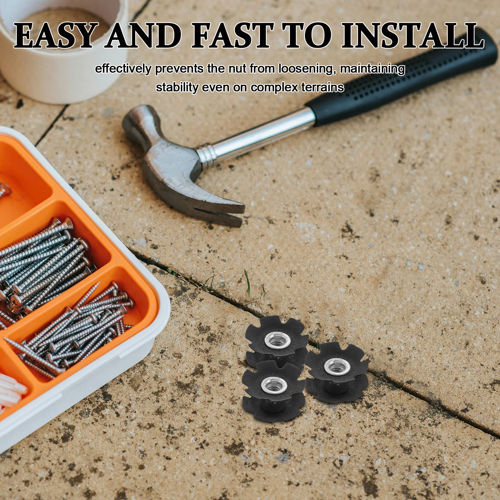 

20Pcs Bicycle Fork Star Nut High Precision Threaded Headset Lock Nut for Mountain and Road Bike Stability Enhanced