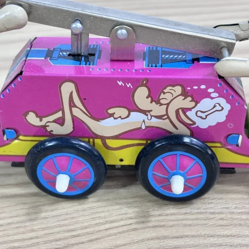 [Grappig] Klassieke collectie Retro Clockwork Wind up Metal Walking Tin Hendel auto spoorweg vrachtwagen werknemers Mechanisch speelgoed kindercadeau