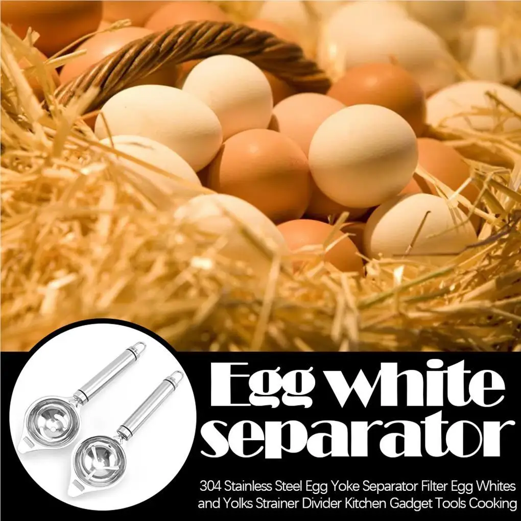 

304 Stainless Steel Egg Yoke Separator Filter Egg Whites and Yolks Strainer Divider Kitchen Gadget Tools Cooking