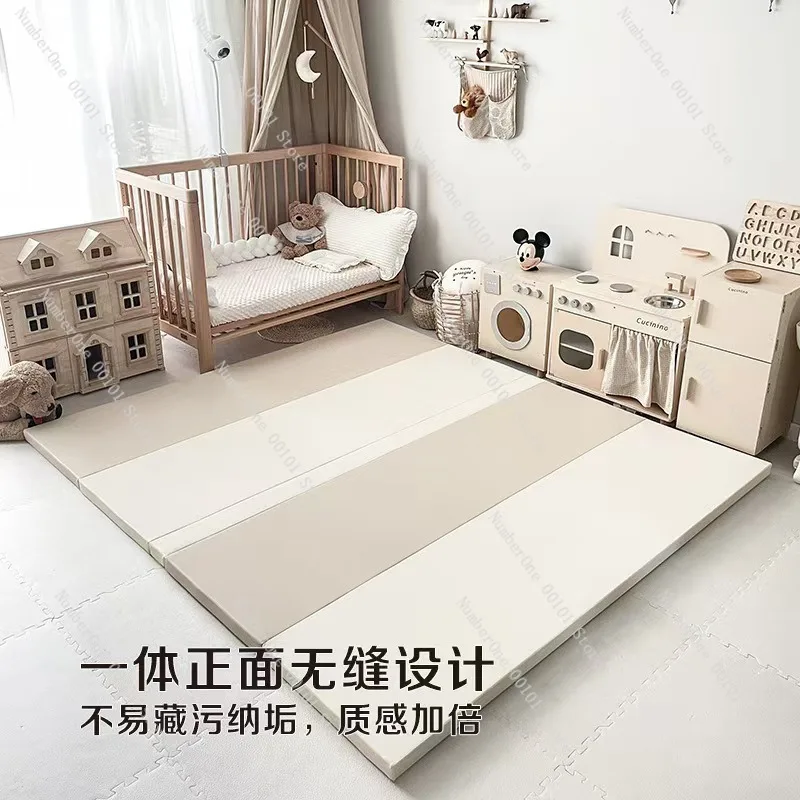 Thickened XPE Baby Crawling Mat, Foldable Anti-slip Seamless Floor Play Mat for Children Home Activity and Early Learning