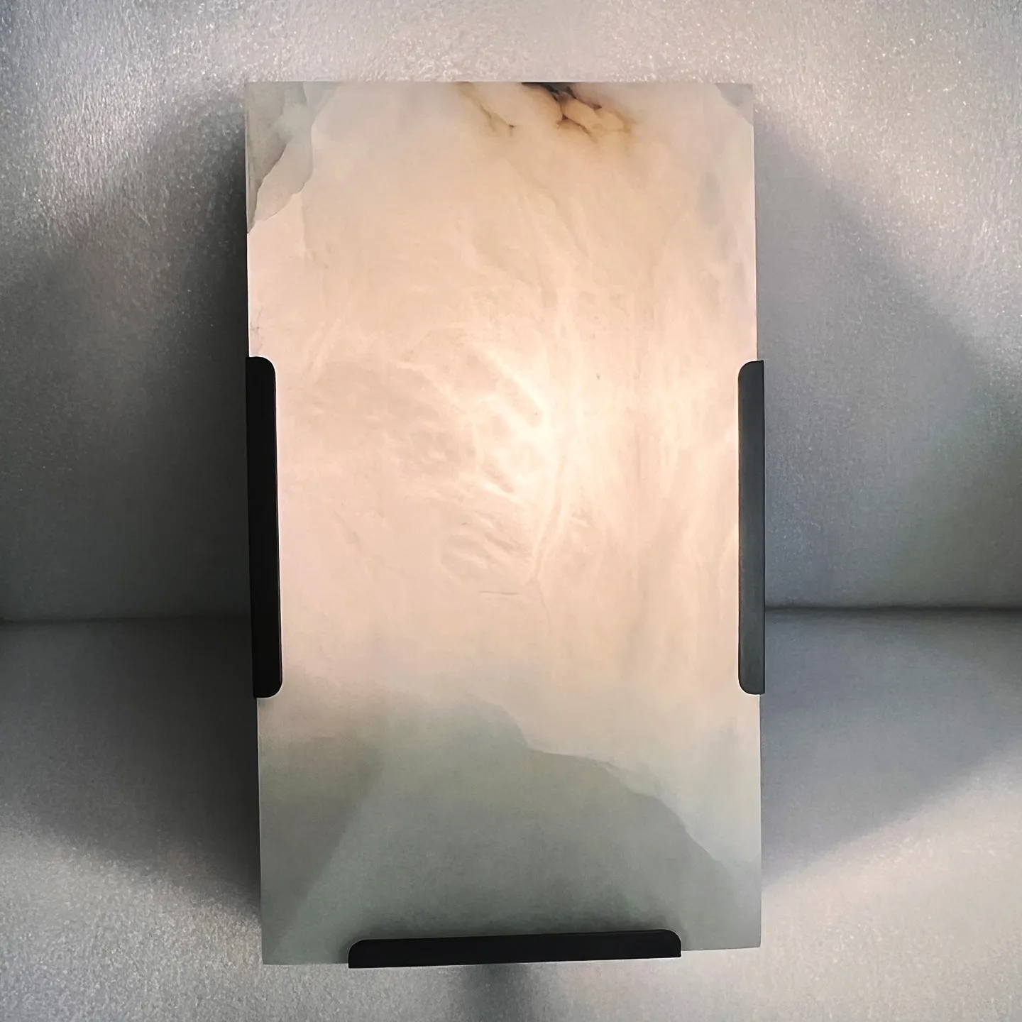 Modern Marble Rhombus Shade Brass Luxury Night Reading Wall Mounted Sconce Lamps Hotel Villa Indoor