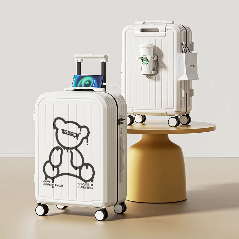 20-inch-large-capacity-student-carry-on-luggage-cartoon-travel-suitcase-password-box-multi-function-fashionable-trendy