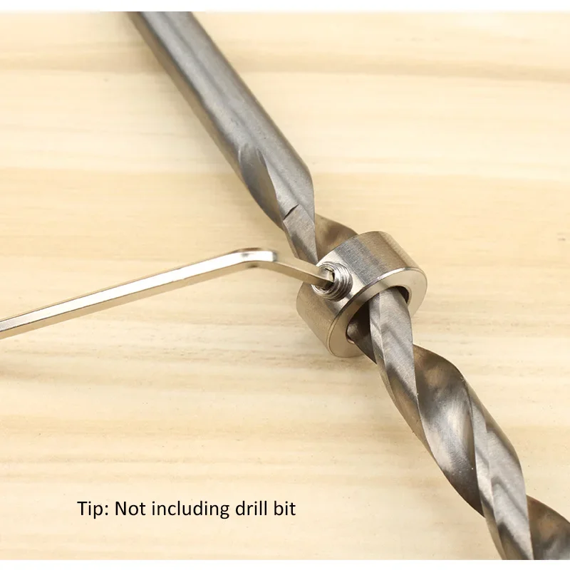 6 uds/8 uds/9 Uds 3-12mm broca galvanizada de doble tornillo para carpintería, anillo de límite anillo de posicionamiento broca ajustador anillo de límite