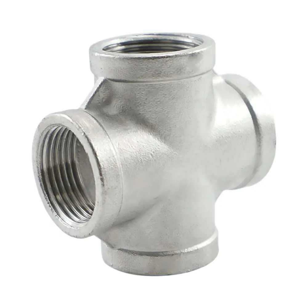 304 Stainless Steel 4-Way Connector Internal Thread 1/2