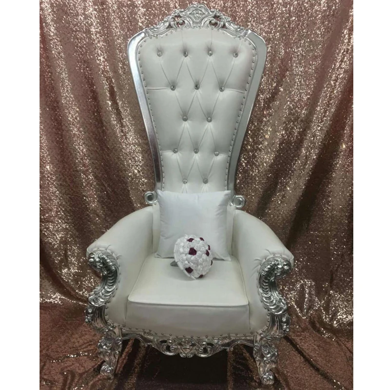 High Back Luxury Salon Wood Arm Chair Throne Chairs Kingdom