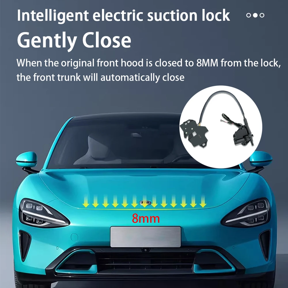 ZhuCamX Car Soft Close Hood Front Frunk Lock Electric Cover Automatic Lock Closer Plug and Play For Tesla Model S 2019–2025