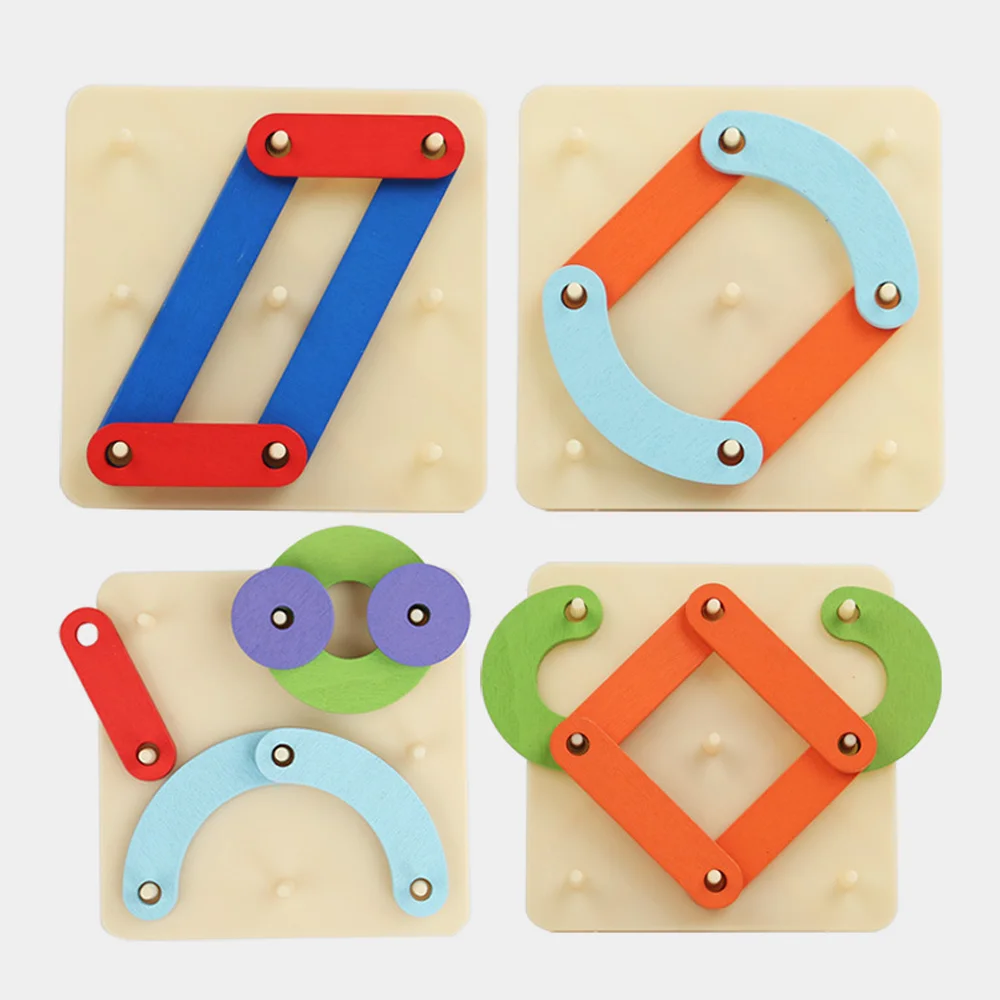 Montessori Zabawki Edukacyjne Dziecięce Kreatywne Puzzle Tablica Manipulacyjna Gra Rozpoznawanie Kształtów i Kolorów Trening Motoryki Małej Zabawka dla Dzieci