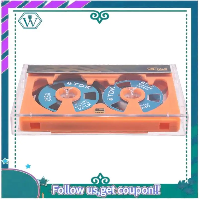 A75Q-Double-Sided 50-Minute Blank Reel Tape With Metal Reel And Hollow Case For Audio Recording