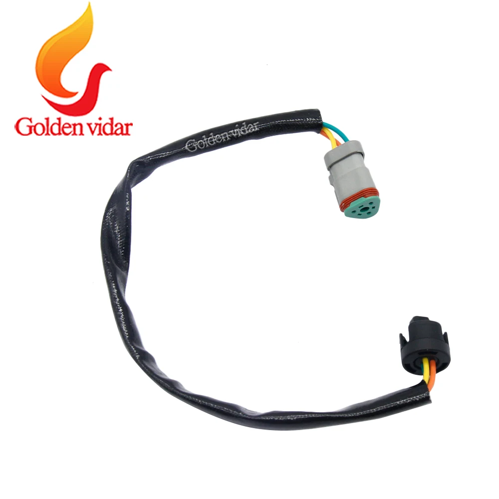 5pcs/lot Sensor 224-4536, 3PP6-1, with Connect Line, for CAT 336D, for excavator, Common rail diesel fuel injection system part