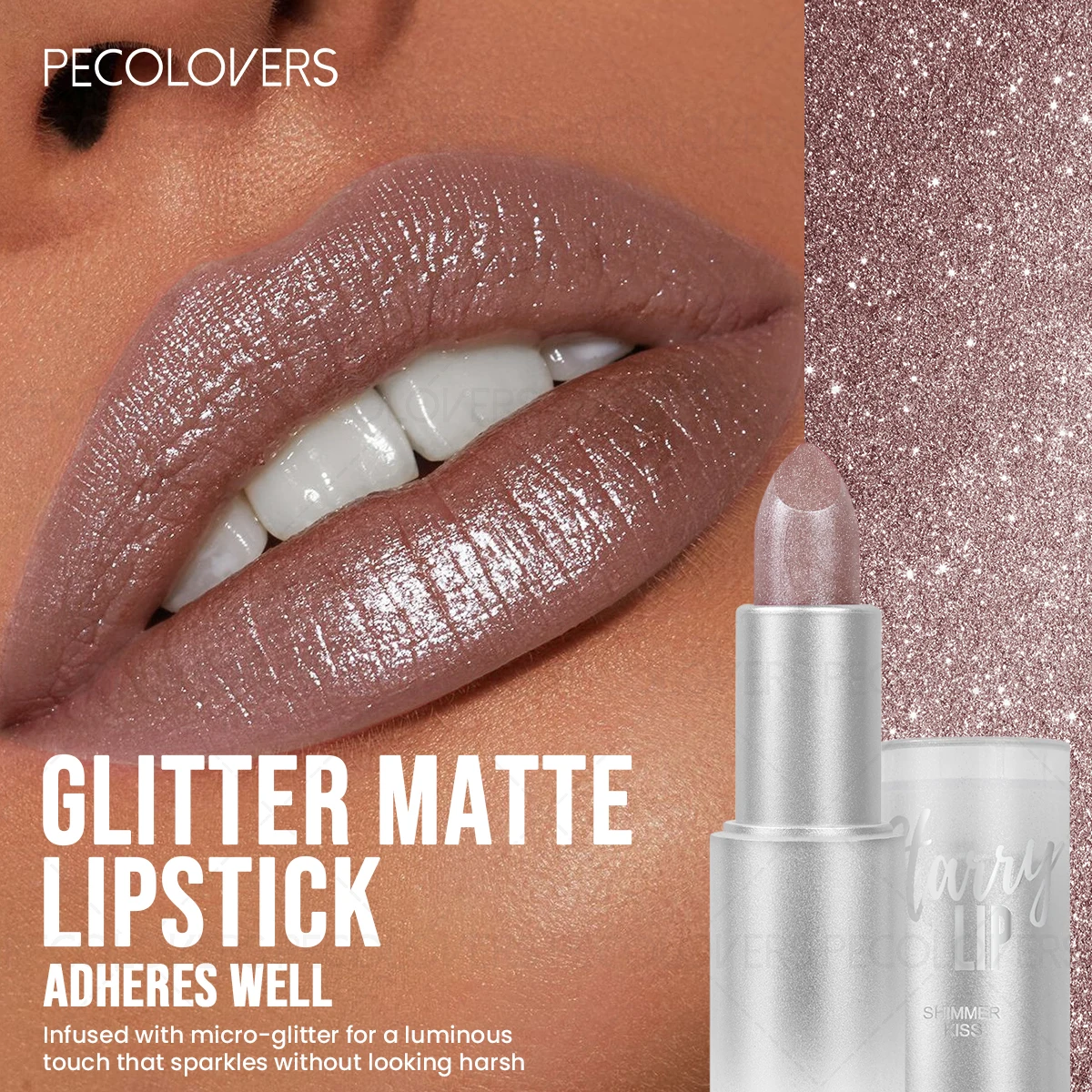 1PC Non-stick Cup, Waterproof, Long-lasting Makeup, Fine Glitter, Pearlescent Lipstick, Various Selection to Choose, Halloween