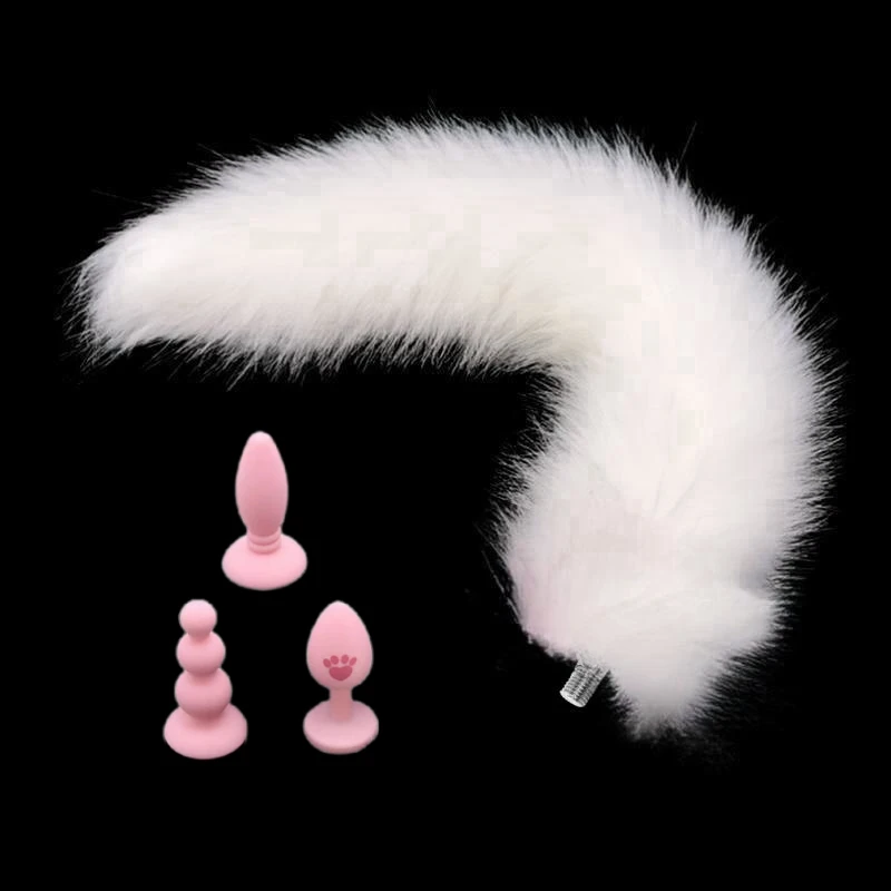 Exotic Separable Anal Sex Toys with Fetish Slave Silicone Butt Plug Fox Rabbit Tail for Couple BDSM Cosplay Teasing Sexy Shop