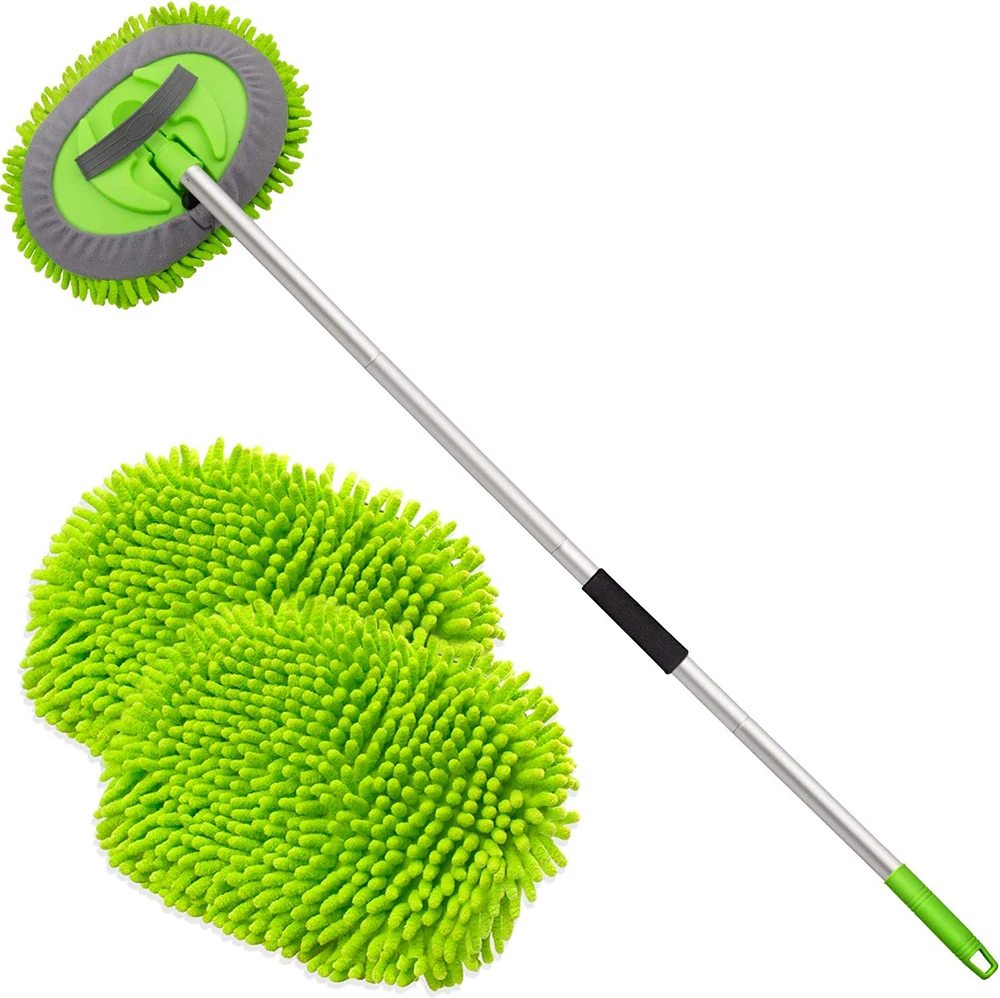 

62" Microfiber Car Wash Brush Mop Kit Mitt Sponge with Long Handle Car Cleaning Supplies Kit Duster Washing Car Tools Accessorie