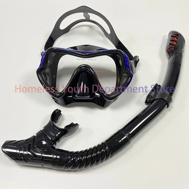 New diving goggles snorkel set men's and women's new adult large frame silicone mask diving tour