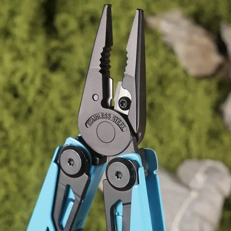 DAKOYU Blue 23-in-1 Folding Multifunctional Tool Pliers Multifunctional Combination Tool Pliers  EDC Outdoor Equipment