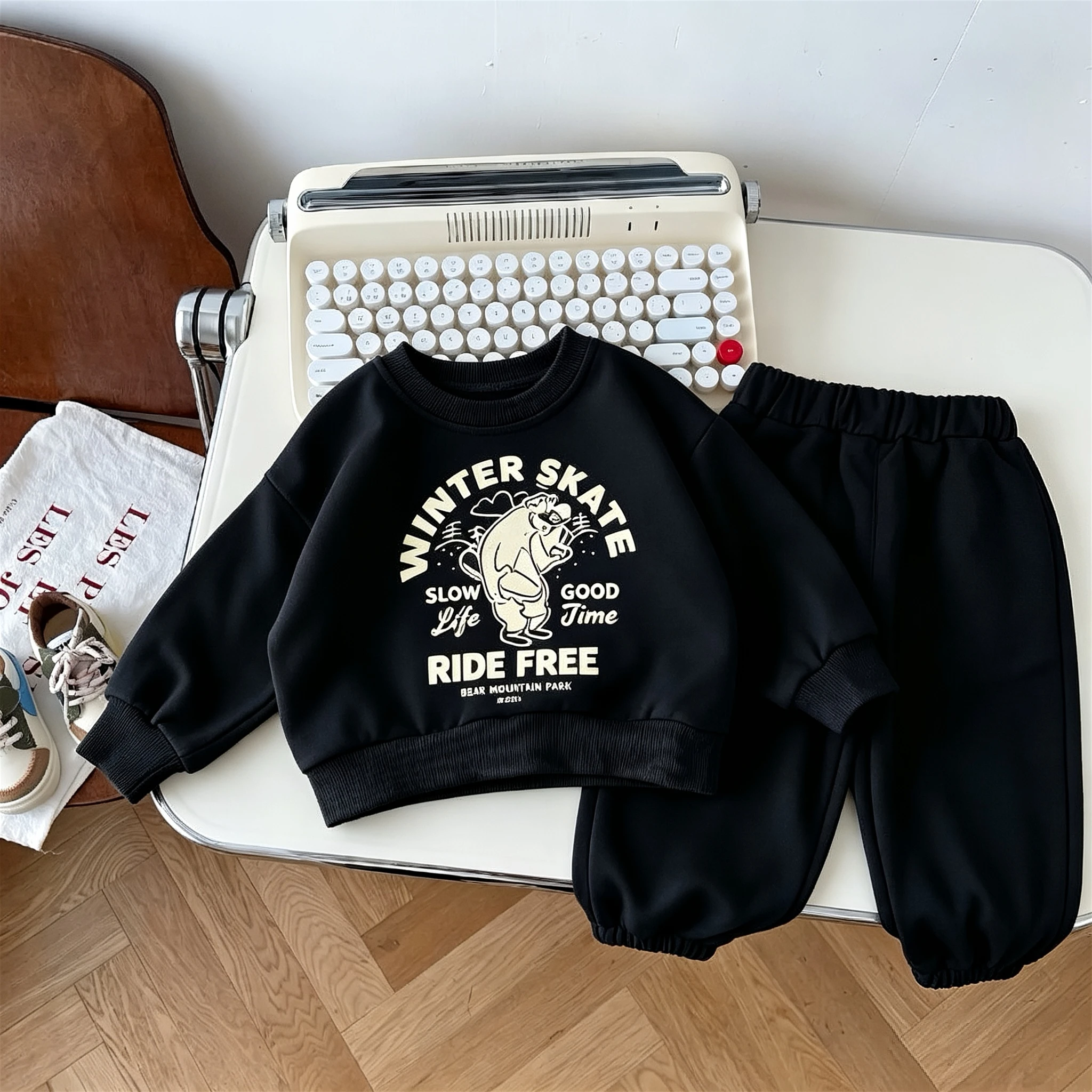0-6 Age Children's Wear Suit Boys Tracksuit Outfits Autumn Clothing Printed Fashion Sweatshirt + Sweatpant Kids Two Piece Set