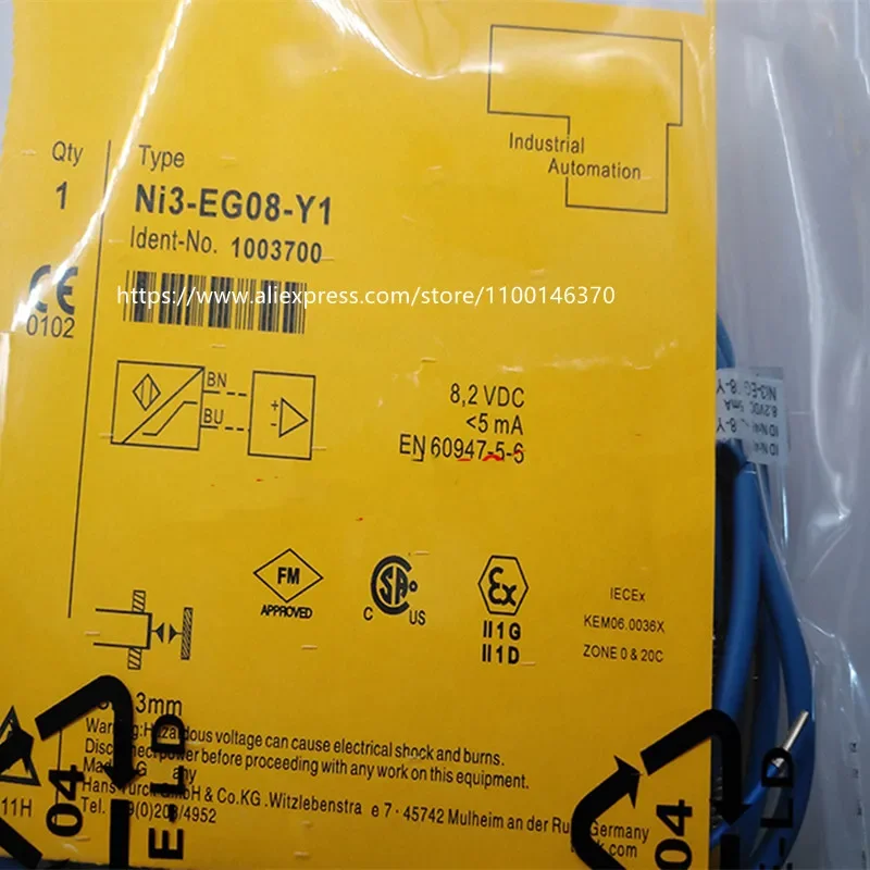 

2Pcs New High Quality NI3-EG08-Y1 NI3-EG08K-Y1 explosion-proof sensor