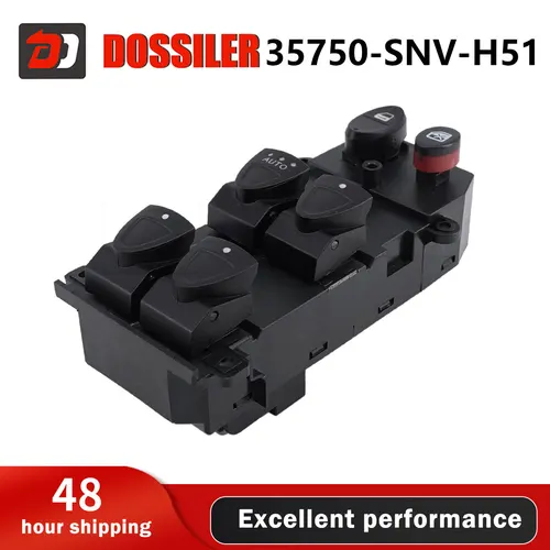 Imagen 1 del producto 35750-SNV-H51 Interruptor de ventana principal dosil Botón de control de energía Controlador delantero izquierdo para Honda Civic 2006-2011 35750-SNA-A13 22 pines