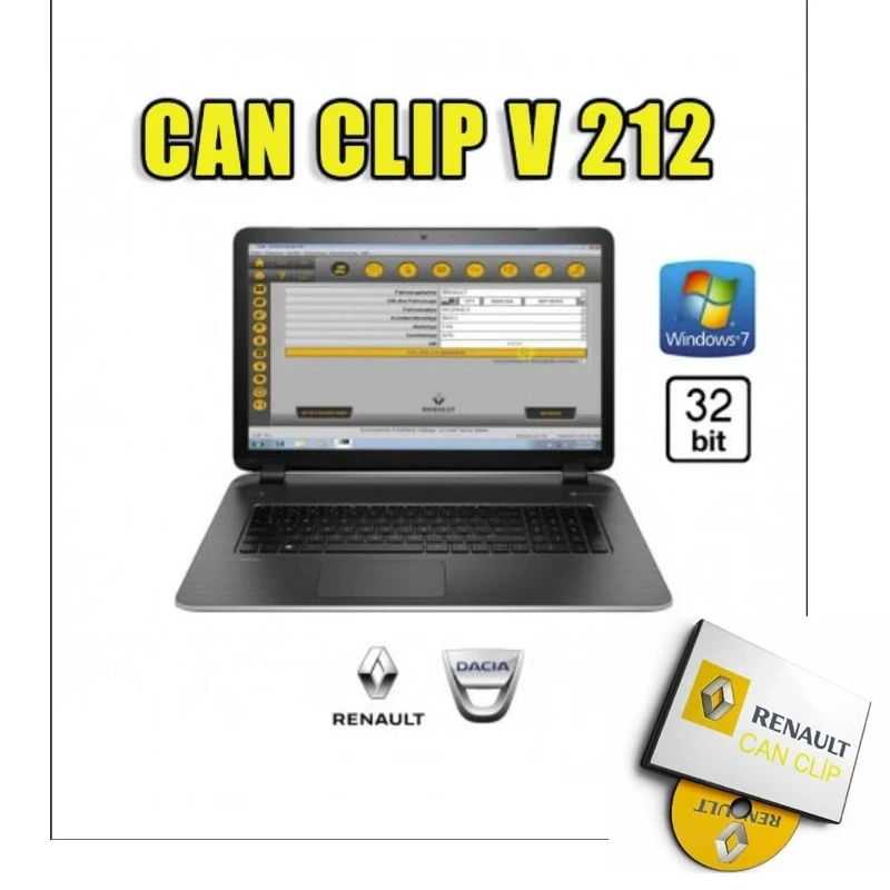 

For Renault Can Clip V212 Lastest Cars Software With Keygen untill 2029 Reprogramming Airbag test measurements Multimeter Link