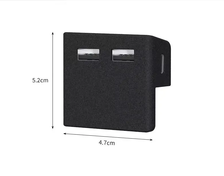YZ für Tesla Model 3 Y YL Handschuhfach-USB-Hub, 4-in-1 Schnelllade-Dockingstation, Flockbeschichtete Versteckte Multifunktions-Autosteckdose – Detail 20