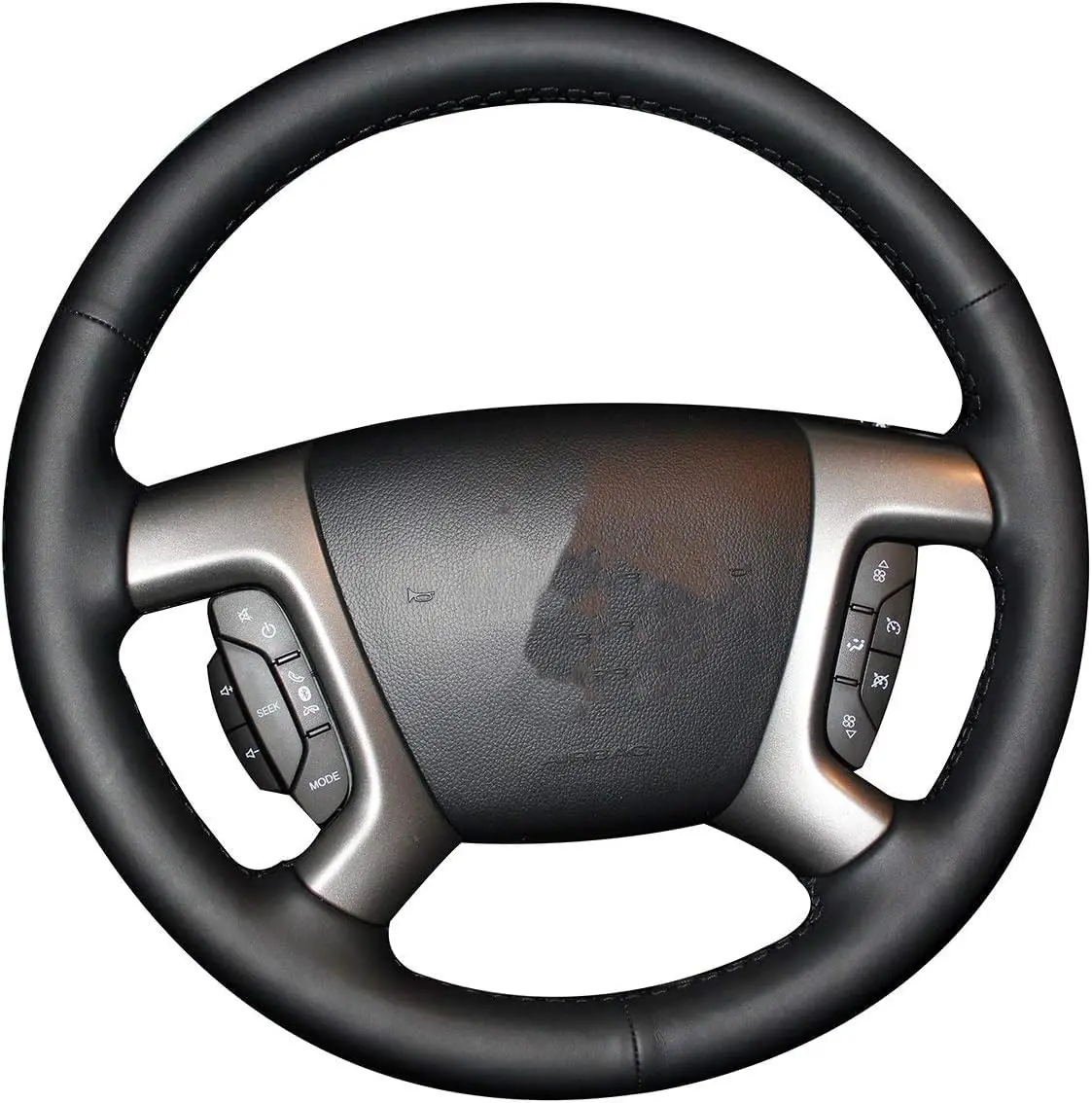 

Leather Steering Wheel Cover Compatible With Chevrolet Silverado 1500/2500/3500, Tahoe, Suburban, Avalanche, Traverse, Express