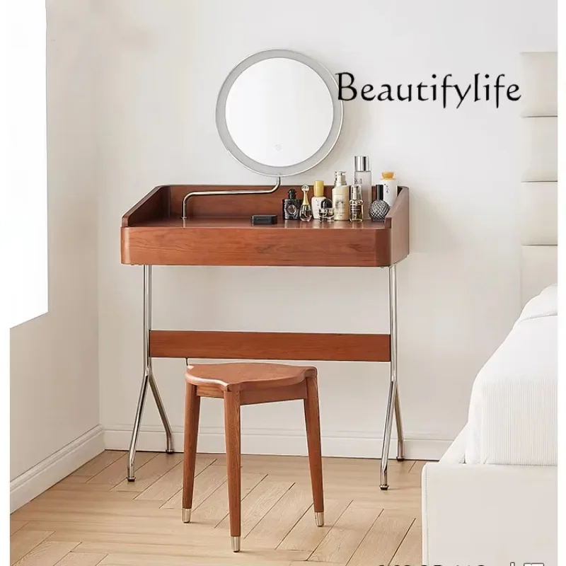 N19 Nordic Solid Wood Antique Style Dresser Household Minimalist Makeup Table