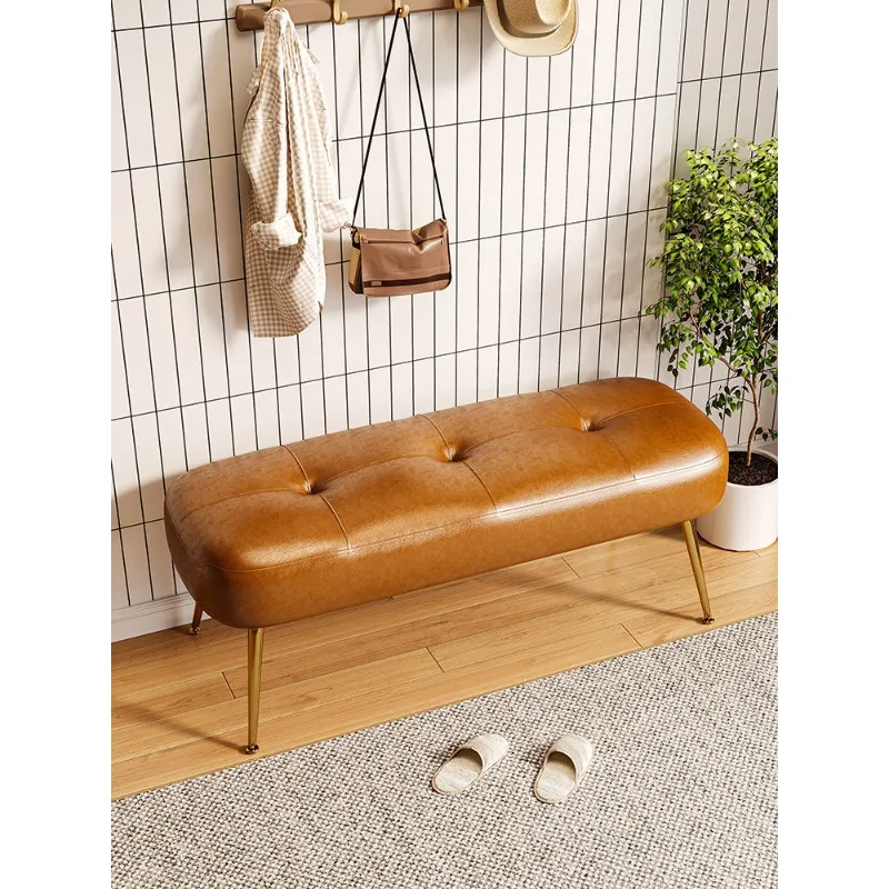Home shoe change stool door home living room sofa stool retro light luxury high sense shoe stool