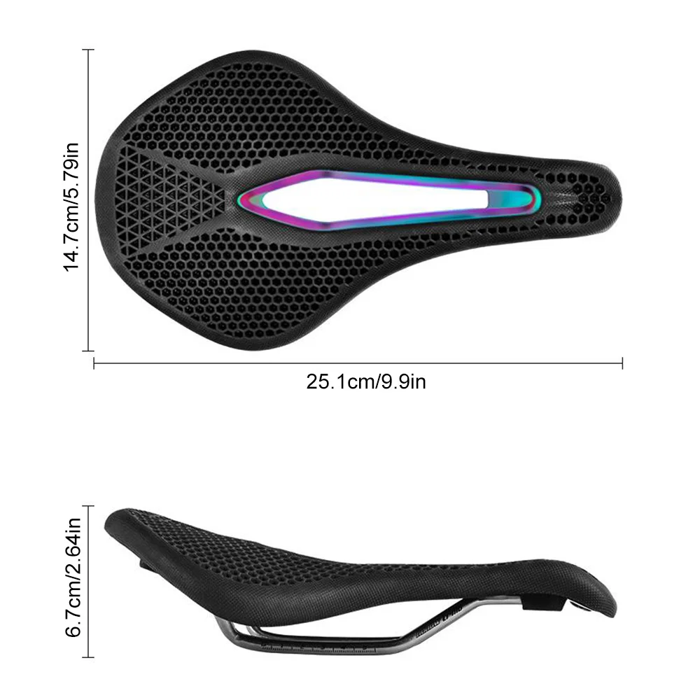 Bike Seat Honeycomb 3D Breathable Bicycle Saddle Durable Cycling Cushion Exercise Bike Saddle for Men and Women Bike Accessories