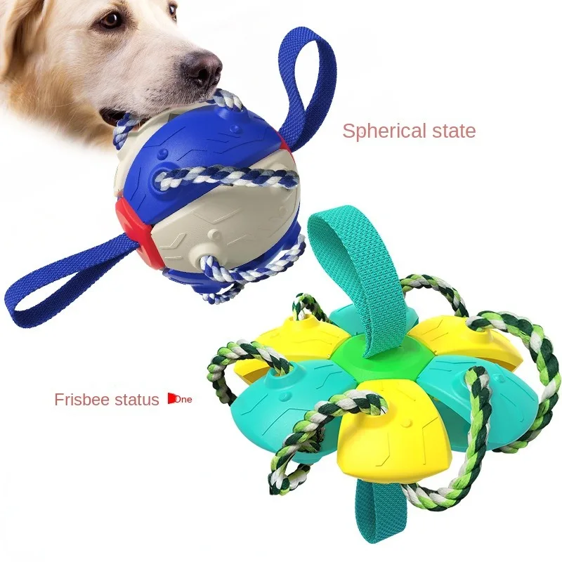 Dog Soccer Ball Interactive Pet Toys Foldable Ball Molar Toy Outdoor Training Ball for Puppy Dog Chew Dog Accessories