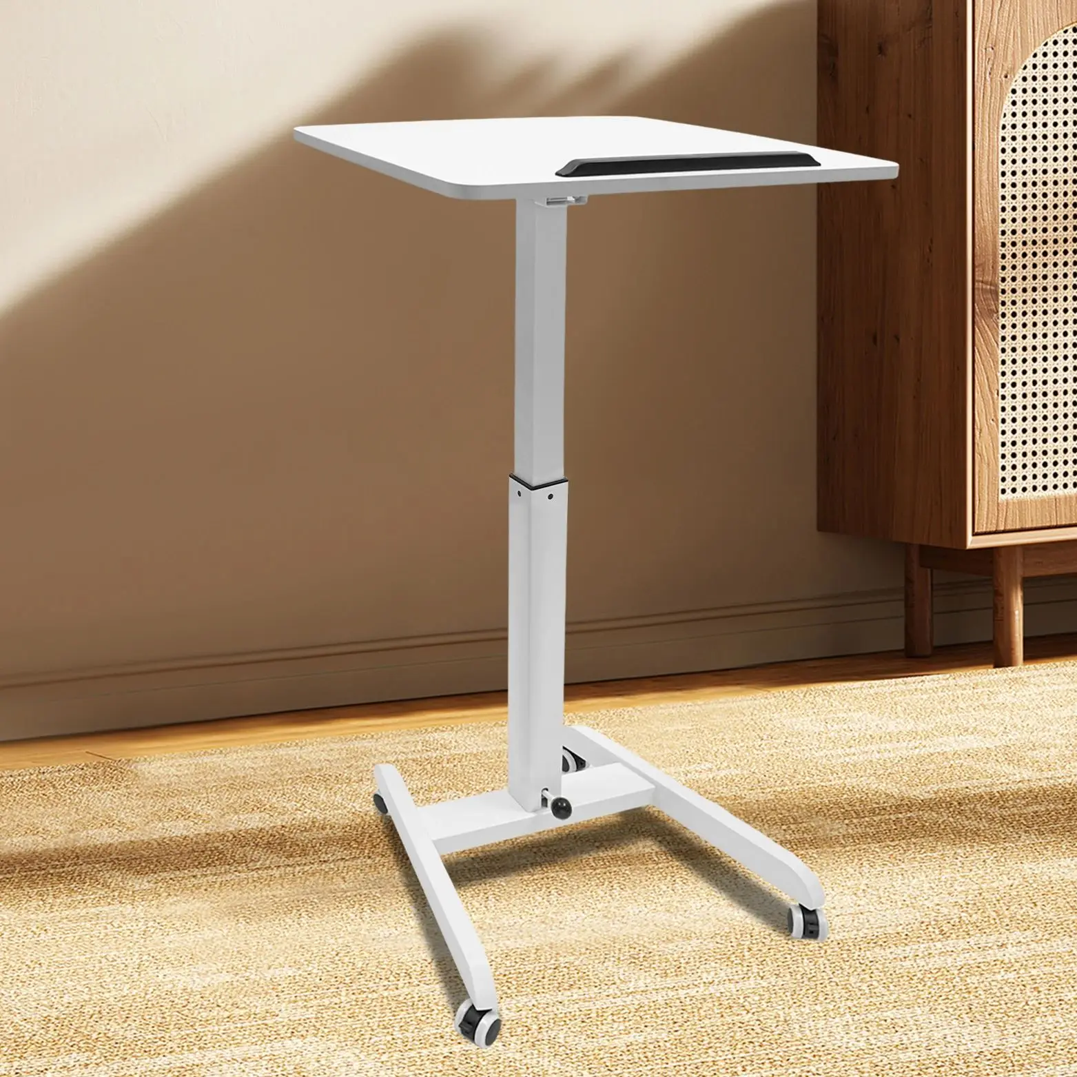 

Регулируемый мобильный стол-трибуна с наклонной столешницей, портативный, на колесиках, 52.07*59.94*112.27см, для школ