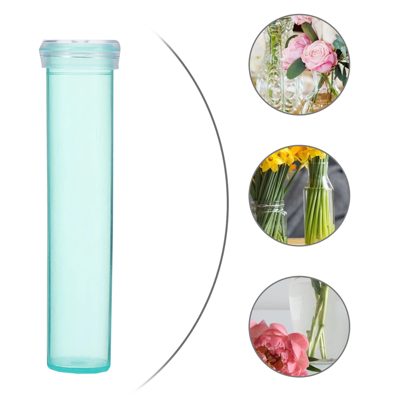 

90 Pcs Flower Hydration Tubes Floral Stem Water Pipe Plastic Single Rose Bulk Growth Bag Eco Friendly Leak Free Storage